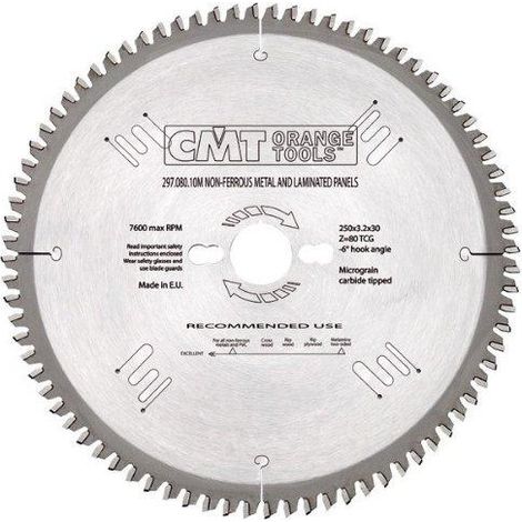 297.064.09M Sägeblatt für Nichteisen-Kunststoff HW 216x2,8/2,2x30 Z64 TCG -6°NEG