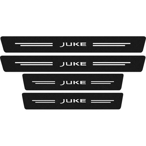 (4 pièces pour Juke) 4 protections de seuil de porte en fibre de carbone,autocollants décoratifs en cuir pour Nissan Juke F15 F16 (1/3)