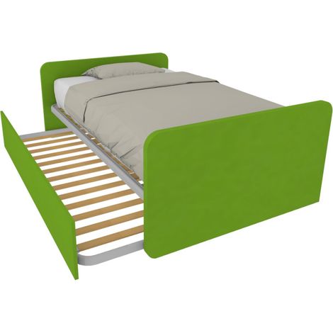 Letto 1 piazza e mezza con letto estraibile - Verde mela (1/5)