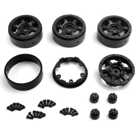 CC6 Beadlock Wheel 1.3in (Black/4pcs)