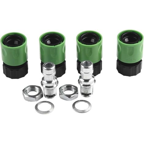 Lawnmower deck wash kit, brushcutter deck wash adapter, quick-connect attachment kits for riding lawnmower, brushcutter, garden hose (1/5)