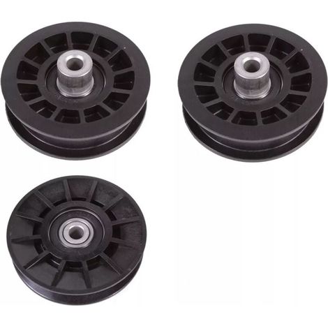 3-teiliges Set für Husqvarna, 2 V-förmige Spannrollen 532194326 und 1 Satz glatte Riemenscheiben 532194327 (1/4)