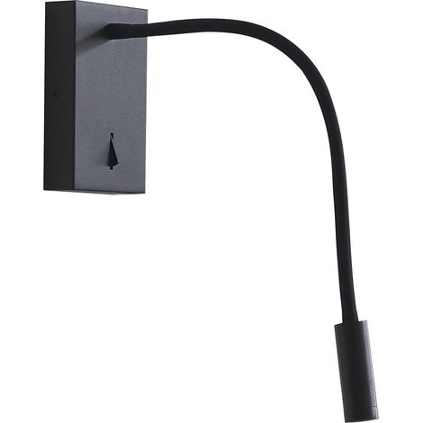 Lucande Lámpara de pared LED 'Hetti' en Negro Metal