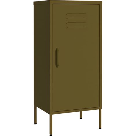 Maison Exclusive - Armadietto Verde Oliva 42,5x35x101,5 cm in Acciaio