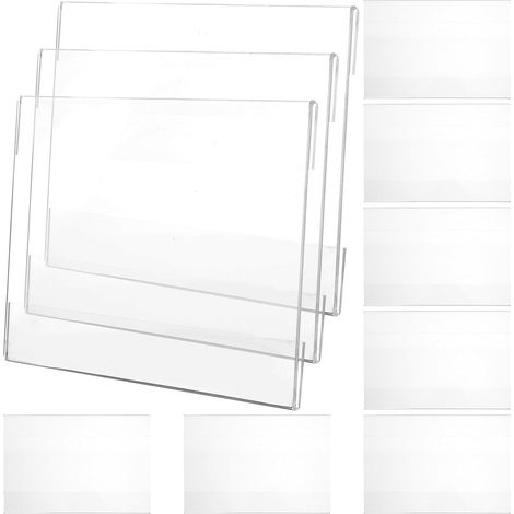 10 Stück Acryl Regaletikettenhalter White zur