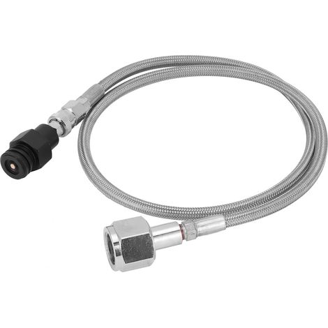 W21.8‑14 // TR21‑4 Adaptateur pour tuyau de soda 1 m, outils de remplissage de bouteille de gaz dioxyde de carbone, argent (1/5)