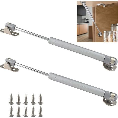 2 Pièces Vérin - 120N à Gaz Bras Pneumatique pour Porte Armoire Amortisseur à Gaz Charnières à Fermeture Amortie (1/5)