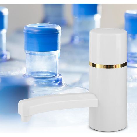 1x Pompe à eau électrique portable rechargeable sans fil pour bouteille, distributeur USB (blanc) (1/5)
