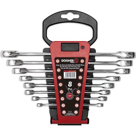 Set mit 8 Doppelmundschlüsseln flacher Stern  DOGHER 454-018