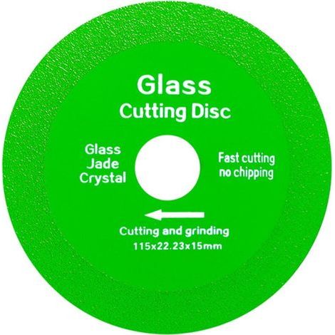 Disques de coupe pour verre en 6 pièces, 4,5 pouces, pour meuleuses d'angle disques de coupe diamantés de 7/8 pouce, lames de scie ultra-minces, pour le meulage. (1/4)