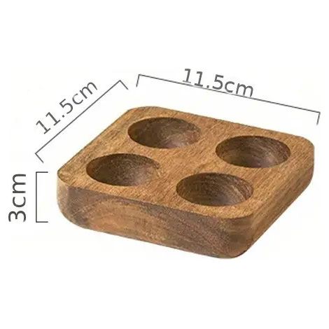 Vassoio per uova, pallet, portauova, ripiano fisso, portauova da banco, frigorifero compatto in legno naturale per esposizione di cioccolato, sushi, organizzazione della cucina, adatto alle case di ge (1/5)
