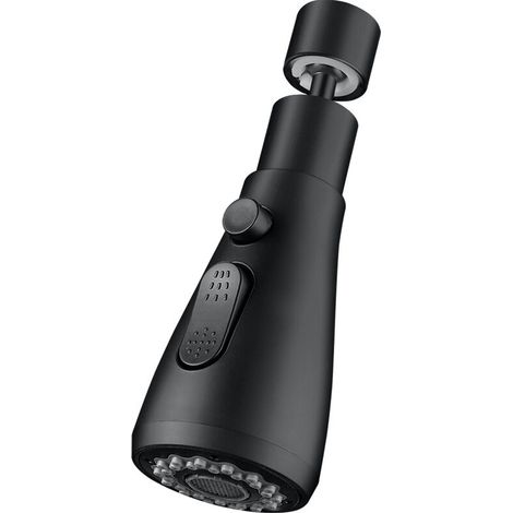 Pommeau de douche pivotant INF pour robinet de cuisine, noir - (1/5)