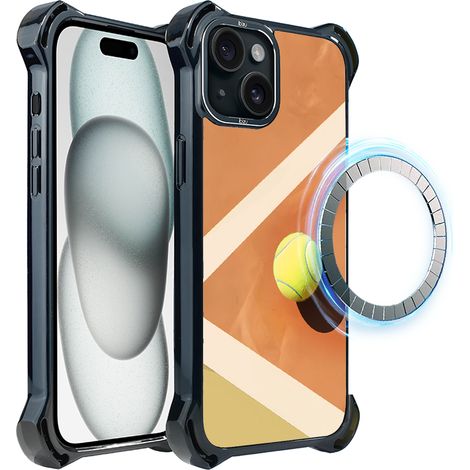 Hülle für iPhone 15 Plus ibizu DropGuard Ultra mit MagSafe, Move, Tennis (1/5)