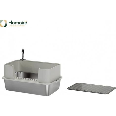 Graues Katzenstreu 60,2 x 40,2 x 29,5 cm HOMAIRE (1/5)