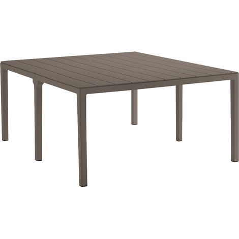Dmora - Tavolo da esterno Campana, Base per picnic, Piano da pranzo da giardino multiposizione, Banco outdoor multiuso, Made in Italy, 292x86 h74 cm, Tortora (1/5)