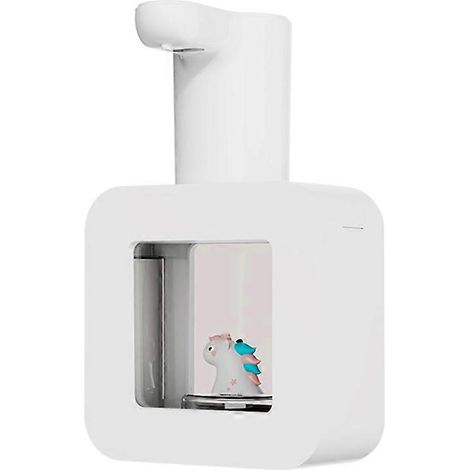 Distributeur de mousse liquide intelligent à motif animal mignon et dessin animé, rechargeable par USB, mural avec capteur tactile pour salle de bain (1/5)