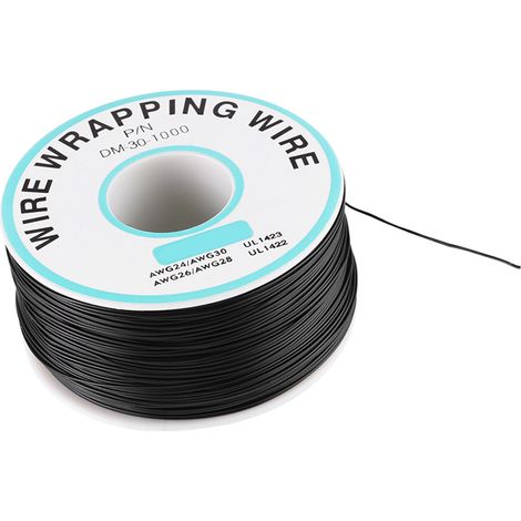 Câble monobrin 0,25 mm², 30 AWG, noir, 250 mètres (1/5)