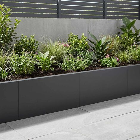 vidaXL Mur de soutènement 2 pc 80 x 12 x 30 cm Acier Noir (1/5)