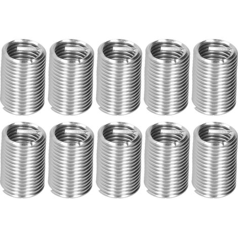 10 inserts réducteurs filetés mâle-femelle M18x2.5 2.5D, outil de réparation en acier inoxydable, écrou de fixation (1/5)
