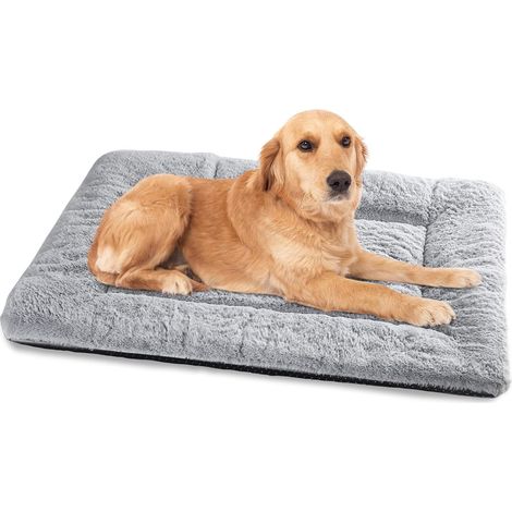Panier Chien, Tapis Chien Grande Taille, Lavable, 90x60 cm Gris (1/5)