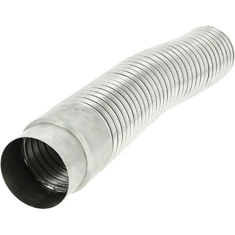 Gaine aluminium extensible 1m50 pour gaz – Ø125-131 – Raccord alu conforme norme XP D35-311 – Flexible pour raccordement appareils gaz