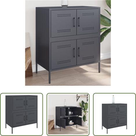 Stahl - Sideboard Anthrazit 68x39x79 cm Stahl (1/5)