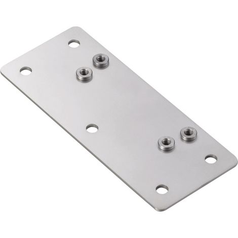 Lamp Montageplatte passend zu Klappbeschlag LAD-ST - Verstärkungsplatte für Klappenhalter, 2mm, Edelstahl (1/3)