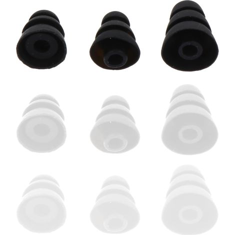 Embouts D'écouteurs Intra-Auriculaires pour Protection et Confort Auditif 36 Pièces en Silicone Lavables et Réutilisables Étui de Rangement Couleur Aléatoire (1/5)