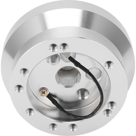 Adaptateur de moyeu court en aluminium pour volant 5 ou 6 trous, compatible avec Jeep Wrangler 1976-1995, couleur argent. (1/5)