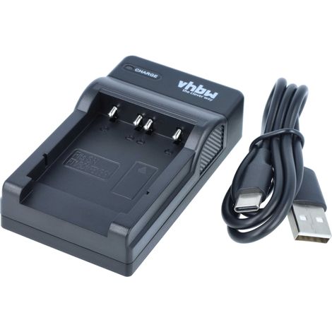 vhbw USB-C Ladegerät kompatibel mit Sony Cybershot DSC-W50, DSC-W55, DSC-W70, DSC-W80, DSC-W80HDPR Kamera - Ladeschale + USB-C Kabel Ladeanzeige (1/5)
