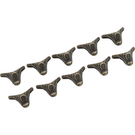 24 pieds de boîte à bijoux rétro à monter soi-même, en alliage de zinc bronze, pour boîtes à bijoux vintage en bois. (1/5)