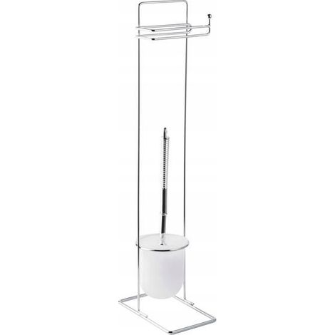 Soporte de inodoro cuadrado básico cromado, 1 unidad.