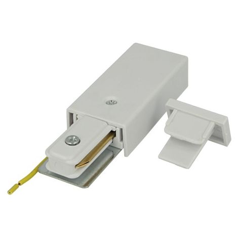Kit Connettore Alimentazione e Terminale Chiusura Per Binario Guida Mono Fase Colore Bianco (1/3)