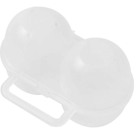 Boîte de rangement à œufs en plastique, 2 grilles, portable pour voyage (1/4)