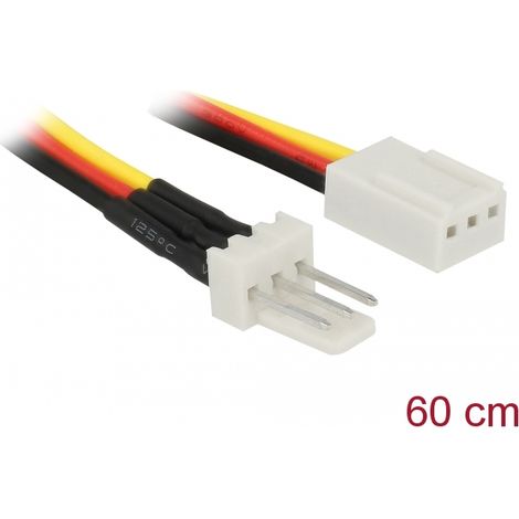Delock Cable de AlimentaciÃ³n de Ventilador de 3 pines macho a 3 pines hembra de 60 cm