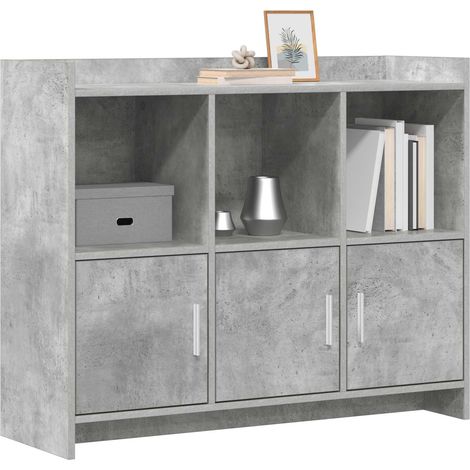 Credenza Madia Buffet Grigio Cemento 98,5 x 33 x 80 cm Legno ingegnerizzato CDS38136 (1/5)