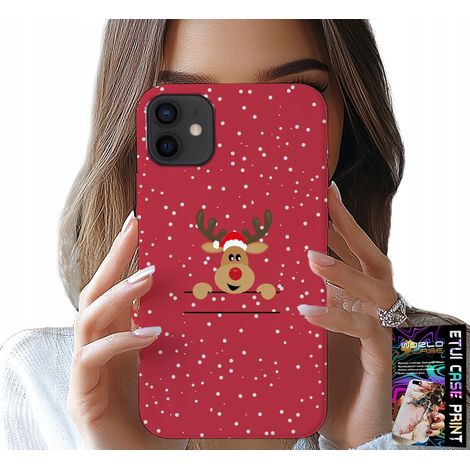 Custodia per iPhone 12 - Renne di Natale Babbo Natale + vetro (1/5)