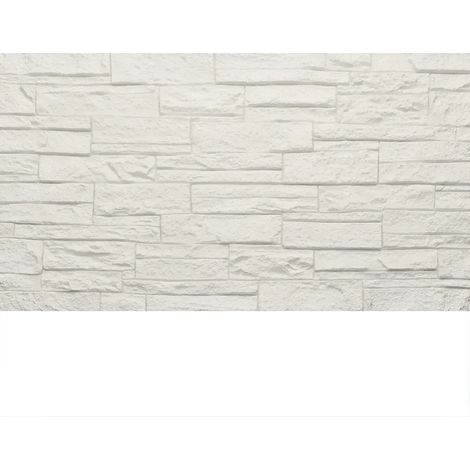 Set 12 Pannelli Isolanti Effetto Pietra Quarzite 3D Bianco 120x60 PU