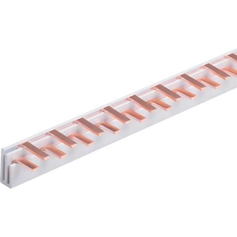 Pettine di Distribuzione Busbar Modulari 1P+N, 24 PIN, Sezione PIN 10mm², Distanza tra PIN 9mm, Larghezza PIN 4mm, Altezza PIN 11,5mm, Lunghezza Totale 210mm, 63A IP20