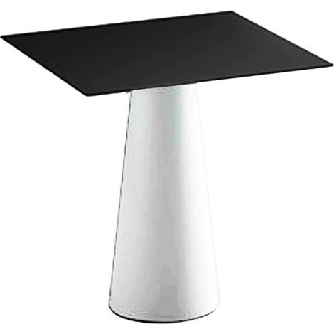 Mesa de comedor cuadrada diseño moderno jardín terraza Fura T1-DQ - Blanco (1/4)