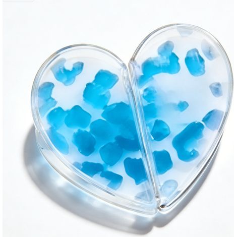 Magnetic Square Hair Clips - Magnetic Heart Hair Clips - Personalized Gift - Leopard Print Blue