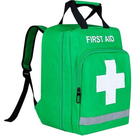Erste-Hilfe-Rucksack mit reflektierendem Streifen, leer, für Outdoor & Reisen