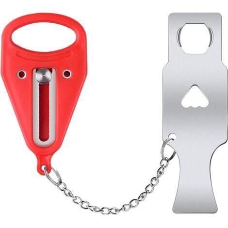 Serrure de porte portable Idéal pour les voyages Apporte une meilleure sécurité et confidentialité Convient pour l'école, le dortoir, les chambres louées, l'hôtel, la maison, le motel (1/5)