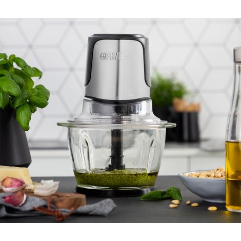 Edelstahl Zerkleinerer 1 Liter Glasbehälter, 2 Klingen 300 Watt (1/5)
