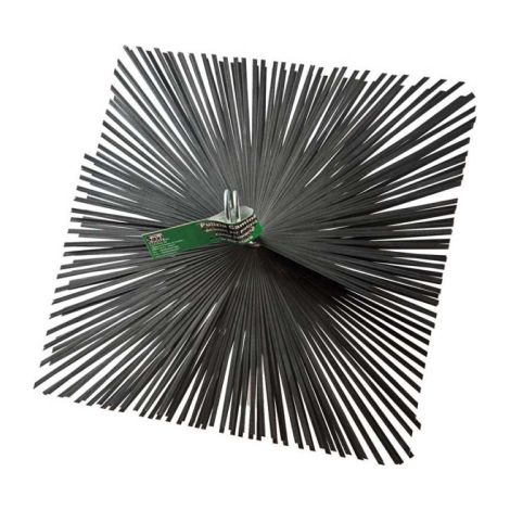 Brosse Sit Quadro pour chemine'es plates en acier 30 x 30 cm raccord male 12 MA pour le nettoyage des chemine'es