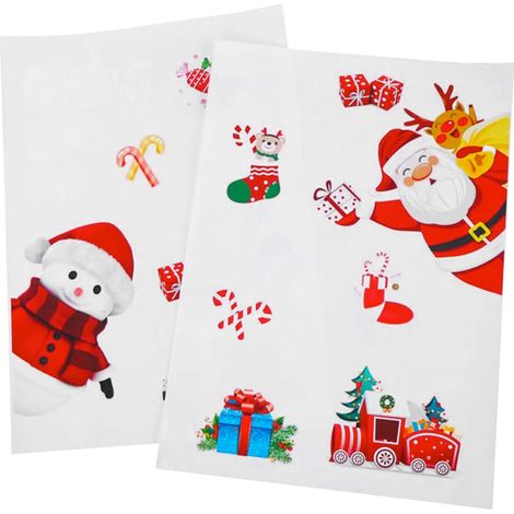 2 fogli di adesivi grandi - natale
