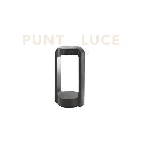 Paletto a LED Integrato GES450C - Lampada da Terra in Alluminio Antracite, 13W 1200lm 3000K, IP65 - Gealuce