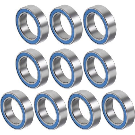 6700-2RS 10x15x4mm Billes Roulements x 10PCS Chrome Acier pour Machines et Outils, Roulement à Bille à Gorge Profonde [Double Scellé, Bleu] (1/5)