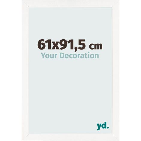 yd. - Cadre photo 61x91.5 - Blanc Brillant - MDF - Bologna