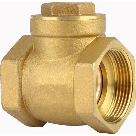 Clapet anti-retour à battant en laiton, filetage femelle DN32, pression de service 232 PSI, empêchant le refoulement d'eau (1/5)
